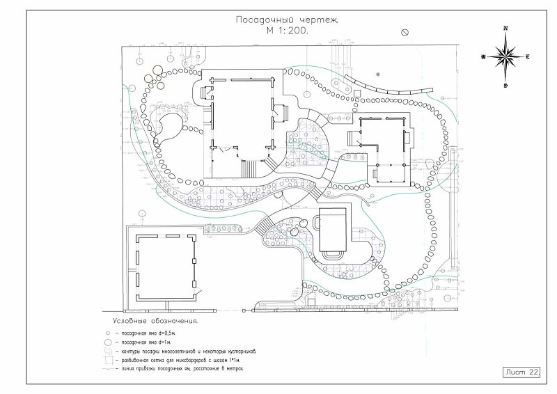 Разбивочный чертеж участка ландшафтный дизайн